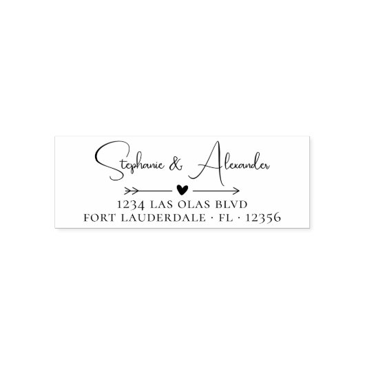 Elegant Script Wedding Return-adres Zelfinktende Stempel (Design)