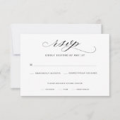 Elegant Script Wedding RSVP Kaart (Voorkant)
