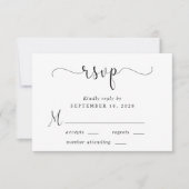 Elegant Script Wedding RSVP Kaartje (Voorkant)