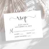 Elegant Script Wedding RSVP Kaartje