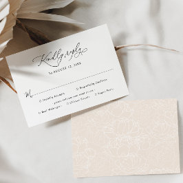 Elegant Script Wedding Rsvp met maaltijdopties Kaa Kaartje