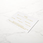 Elegant Script Wedding RSVP Real Gold Folie Uitnodiging Briefkaart (Gedraaid)
