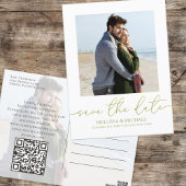 Elegant Script Wedding Save the Date Foto Briefkaart