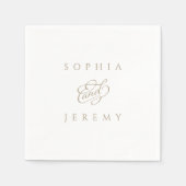 Elegant Script Wedding Servet (Voorkant)