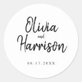 Elegant Script Wedding Sticker (Voorkant)