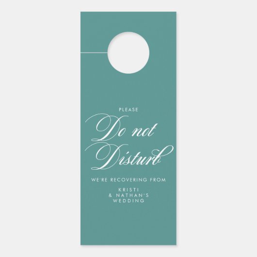 Elegant Script Wedding stoort geen teken Deurhanger (Voorkant)