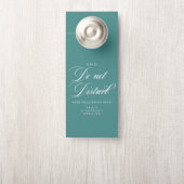 Elegant Script Wedding stoort geen teken Deurhanger (Op knop)