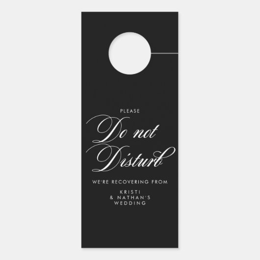 Elegant Script Wedding stoort geen teken Deurhanger (Achterkant)