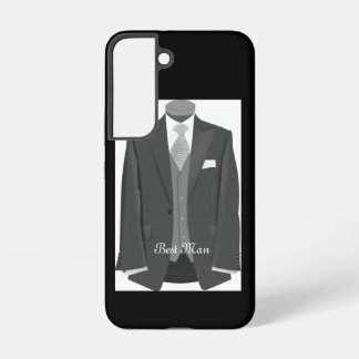 Elegant Script Wedding Tuxedo Suit Best Man Samsung Galaxy Hoesje