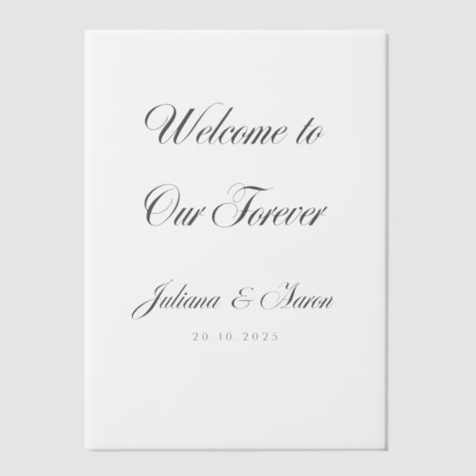 Elegant Script Wedding Vellum Uitnodigingen (Voorkant)