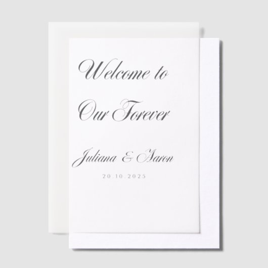 Elegant Script Wedding Vellum Uitnodigingen (Offset)