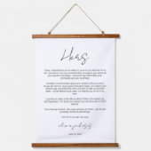 Elegant Script Wedding Vows Jubileum Hangend Wandkleed (Voorkant 2)