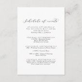 Elegant Script Wedding Weekend Planning van Gebeur Informatiekaartje (Voorkant)