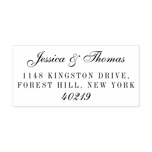 Elegant Script Wedding Zelfinktende Stempel (Design)