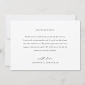 Elegant Script Weduwfoto Hartelijk kaart (Achterkant)