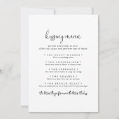 Elegant Script Weduwsmenu Spaarkaart (Voorkant)