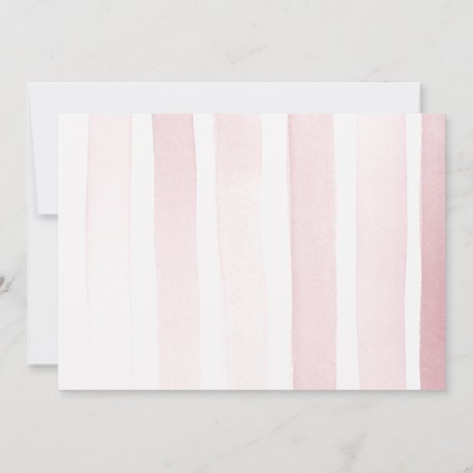 Elegant Script Welcome Baby Girl Foto Roze geboort Aankondiging (Achterkant)