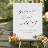 Elegant Script Welkom bij ons bruiloft-teken Poster