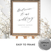 Elegant Script Welkom bij ons bruiloft-teken Poster