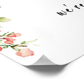 Elegant script 'Welkom bij ons repetitiediner' Poster (Hoek)