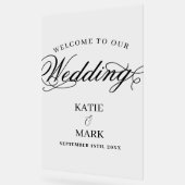 Elegant Script Welkom bij ons trouwbord Acryl Bord (Hoek)