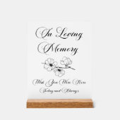 Elegant Script 'Wens dat je hier was' Gedenkteken Acryl Bord (Voorkant)