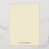 Elegant Script White Gold Wedding Save the Date Folie Uitnodiging (Achterkant)