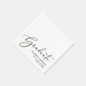Elegant Script White Graduation Party Servet (Hoek)