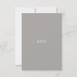 Elegant Script White & Grey RSVP-kaart RSVP Kaartje