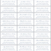 Elegant Script White Navy Wedding Guest Address Sticker (Voorkant)