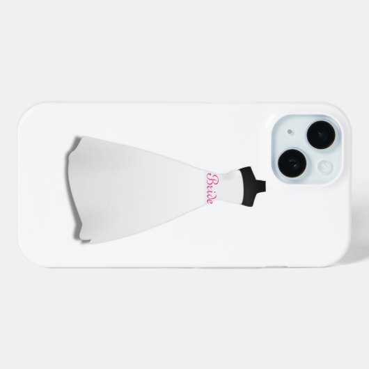 Elegant Script White Wedding Dress Bride Case-Mate iPhone Case (Achterkant (horizontaal))