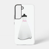 Elegant Script White Wedding Dress Bride  Samsung Galaxy Hoesje (Achterkant)