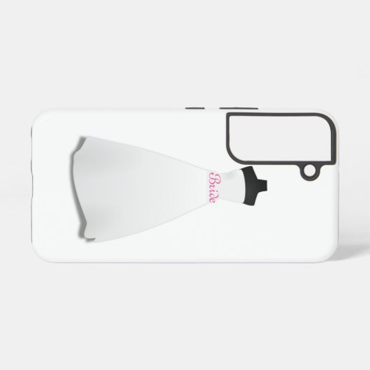 Elegant Script White Wedding Dress Bride  Samsung Galaxy Hoesje (Achterkant horizontaal)