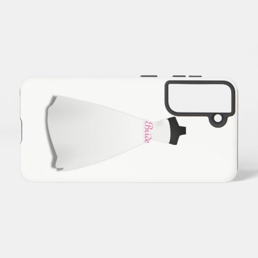 Elegant Script White Wedding Dress Bride  Samsung Galaxy Hoesje (Achterkant horizontaal)