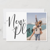 Elegant Script Wijzig de datum foto Save The Date (Voorkant)