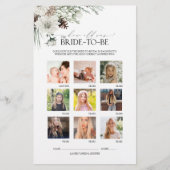 Elegant Script Winter Floral Vrijgezellenfeest Gam (Voorkant)