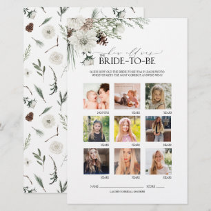 Elegant Script Winter Floral Vrijgezellenfeest Gam