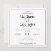 Elegant Script Wit Bruiloft Digitaal Printbaar Kaart (Voorkant)