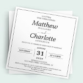 Elegant Script Wit Bruiloft Digitaal Printbaar Kaart