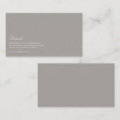 Elegant Script Wit & Grijs Bruiloftsdetails Informatiekaartje (Voorkant / Achterkant)