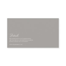 Elegant Script Wit & Grijs Bruiloftsdetails