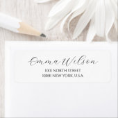 Elegant script wit retouradres labels (Insitu)