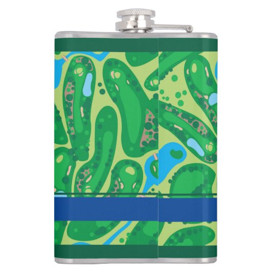 Elegant Script Women's Golf League Flask - Aangepa Heupfles (Achterkant)
