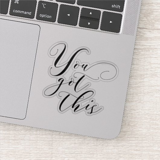 Elegant script "You Got This" Motivatie Sticker (Detail)
