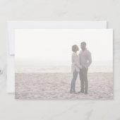 Elegant script | Zachte horizontale fotobruiloft Kaart (Achterkant)