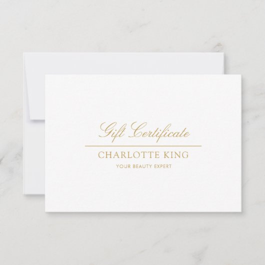 Elegant script | Zakelijk cadeaubon (Voorkant)