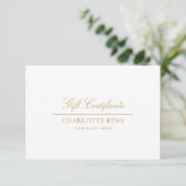 Elegant script | Zakelijk cadeaubon (Staand voorkant)