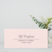 Elegant script | Zakelijk cadeaubon (Staand voorkant)