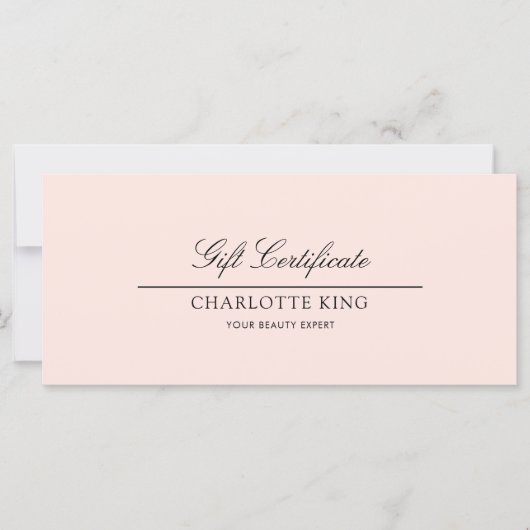 Elegant script | Zakelijk cadeaubon (Voorkant)