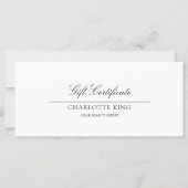Elegant script | Zakelijk cadeaubon (Voorkant)